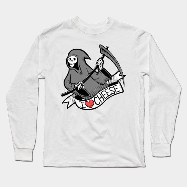 Cheese Reaper Long Sleeve T-Shirt by JIVe